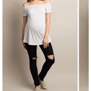 Maternity Ripped Knee Jean